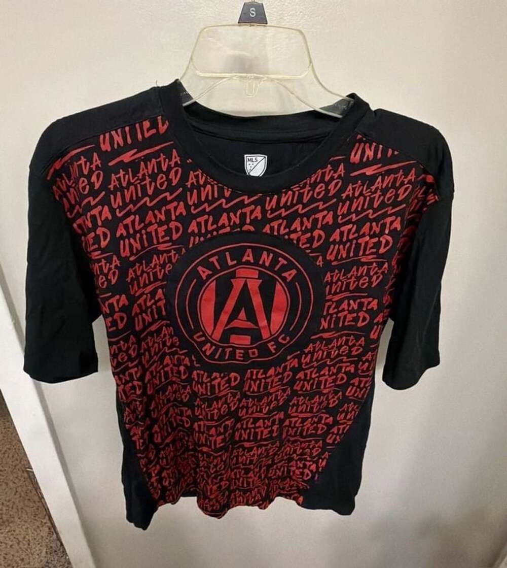 Atlanta United FC Youth XL 18/20 Graphic T Shirt Black Red MLS Soccer